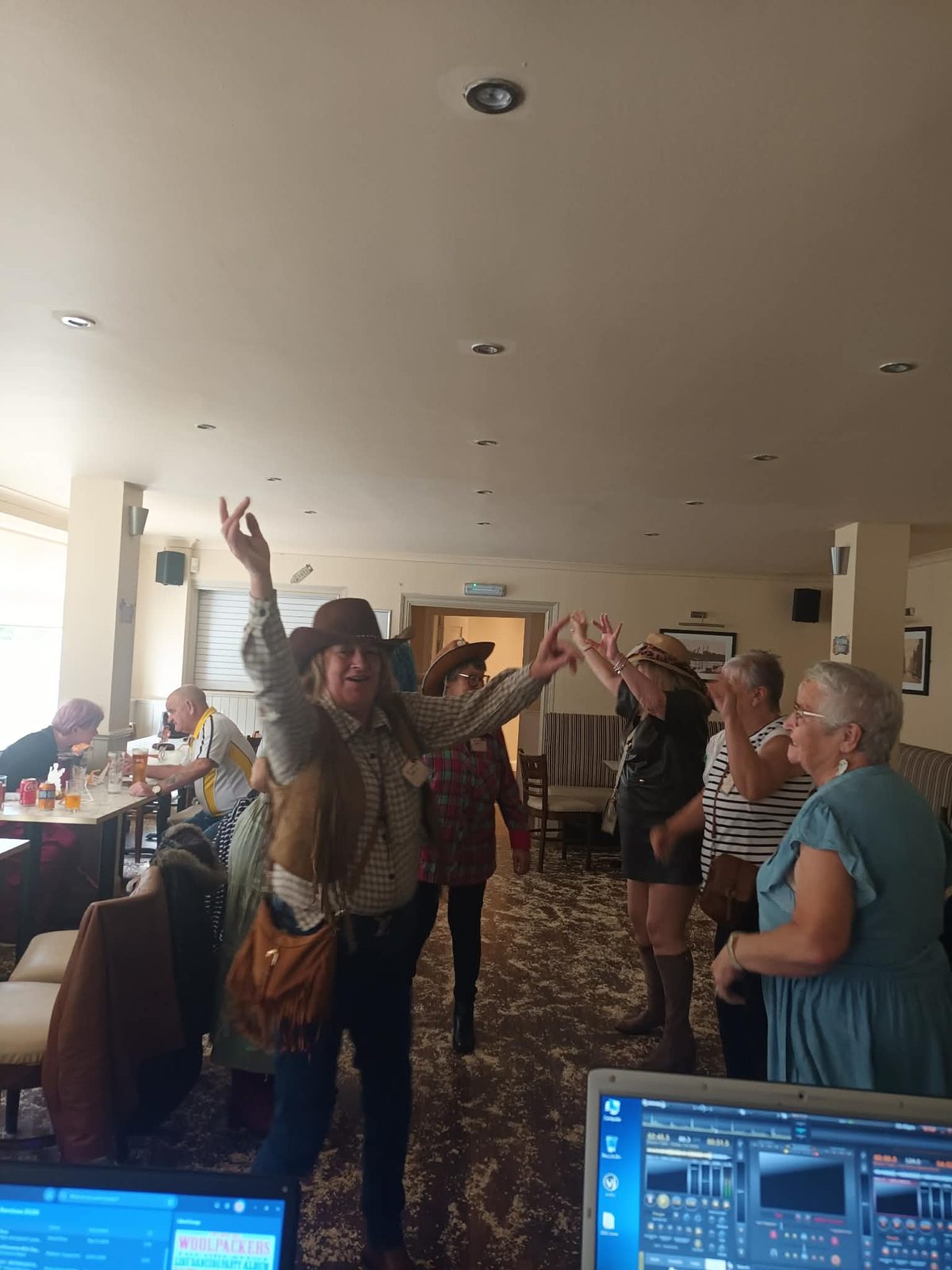 Dancing in the function suite at the Station Bar, Alloa