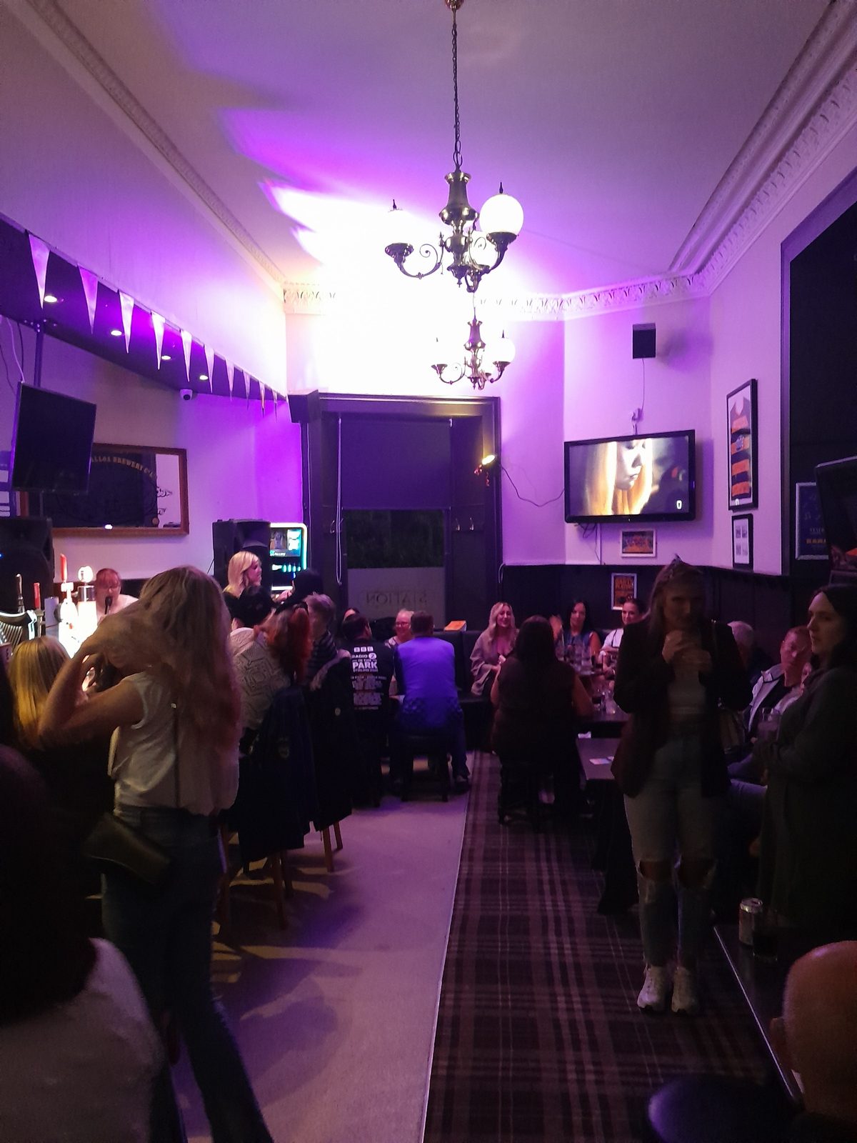 A busy night in the Station Bar, Alloa
